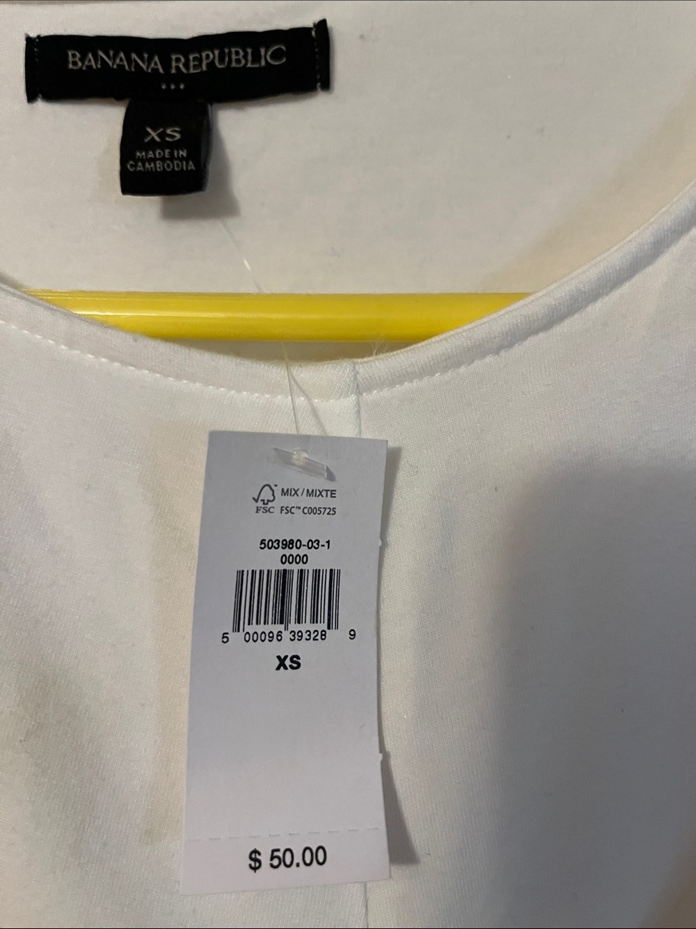 Banana Republic Cream Faux-Wrap Long Sleeve Bodysuit - Picture 3 of 5